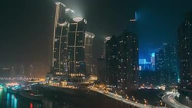 重庆地标来福士夜景视频的预览图